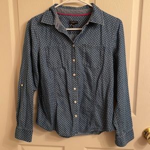 Talbots button denim shirt